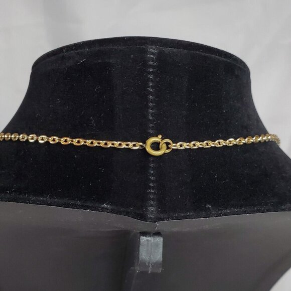 VTG  West Germany Floral Sugar Crystal Cameo Bead Necklace Goldtone Cottagecore - Picture 12 of 12